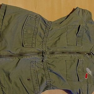 Denim green jacket dress